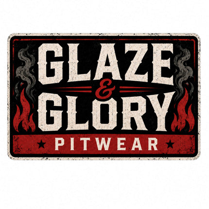 Glaze & Glory Aufkleber "Classic Logo Flames"